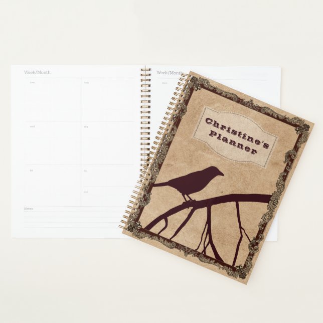 Burgundy Crow und benutzerdefinierter Text auf ant Planer (Anzeige)
