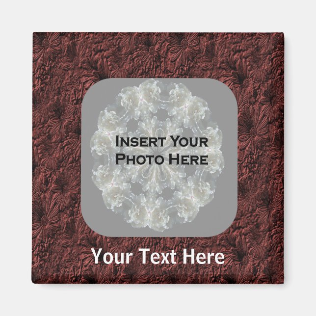 Burgundy Daisies Foto Magnet (Vorne)