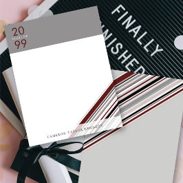 Burgundy Diagonal Ribbon Button Streifen Abschluss Ankündigung