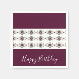 Burgundy Elegant Designer Serviette