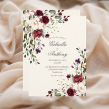 Burgundy Eucalyptus Floral Wedding