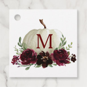 Burgundy Fall Pumpkin Vielen Dank für Ihre Unterst Geschenkanhänger