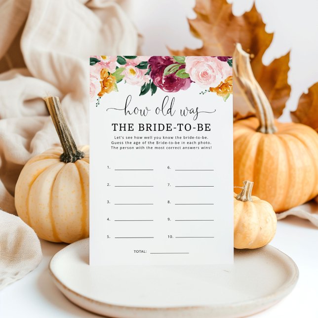 Burgundy Fall Wie alt war die Braut zu sein (Von Creator hochgeladen)