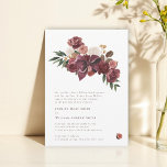 Burgundy Floral Botanical Wedding Invitation Einladung<br><div class="desc">Celebrate your love story with this enchanting burgundy floral wedding invitation. Featuring a lush arrangement of deep red roses, peonies, and eucalyptus leaves, this design evokes a sense of timeless romance and natural elegance. The rich color palette and botanical details create a sophisticated atmosphere, perfect for a classic or rustic...</div>