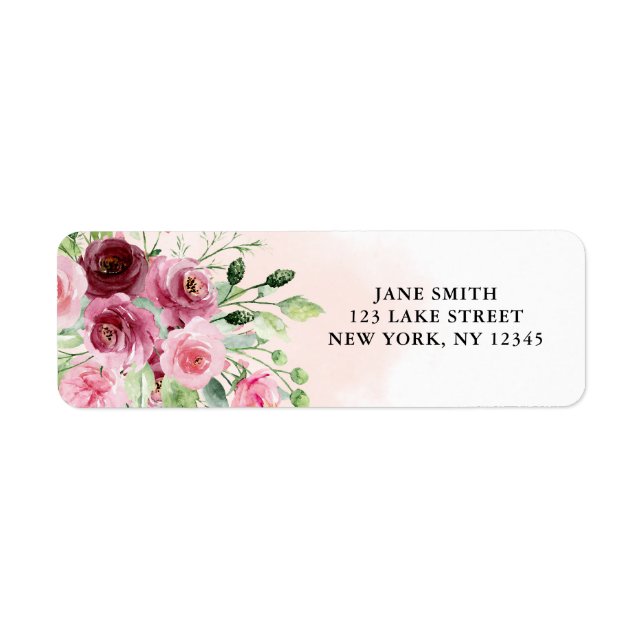 Burgundy Floral Brautparty (Vorne)