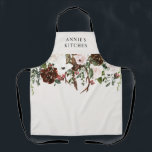 Burgundy floral elegante antler botanisch  schürze<br><div class="desc">Rustikales Blattwerk,  Blumen und Hirschgeweihe Zuhause personalisieren Schürze Set. Dieses moderne rustikale Set mit wunderschönem blauem,  weißem,  weißem,  blassrosa,  marineblau und schlängelgrünem Blumenmuster,  Staffelschmuck,  wird in Ihrem Zuhause elegant aussehen und eine großartige Erinnerung Ihres besonderen Tages bieten.</div>