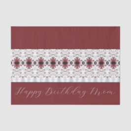 Burgundy Floral Pattern Seidenpapier