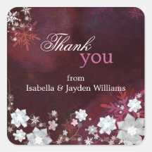Burgundy Floral Winter Wedding Vielen Dank