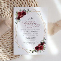 Burgundy Flowers, Red Flowers, Boho, Birthday