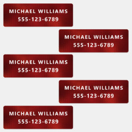 Burgundy Foil Textured Personalisiert Name Kleidun Etiketten