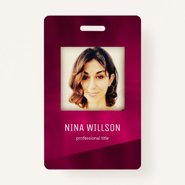 Burgundy Foto Business ID Ausweis (Vorderseite)