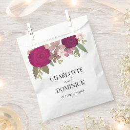Burgundy Garden Blume Hochzeit Geschenktütchen