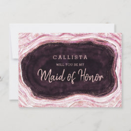 Burgundy Geode be Meine Trauzeugin Vorschlag Card