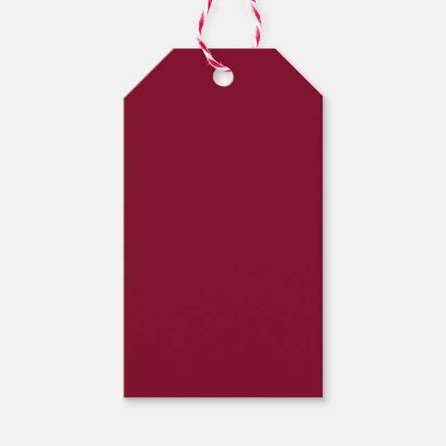 Burgundy Gift Tags Geschenkanhänger (Vorderseite)