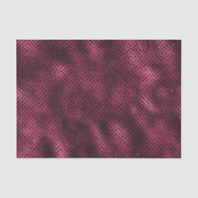 Burgundy Glam Foil Glitzer Diamond Seidenpapier (Vorderseite)