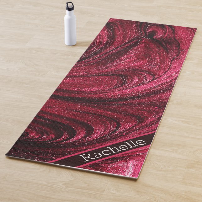 Burgundy Glitzer Wirbel Yoga Mat Yogamatte (Beispiel)