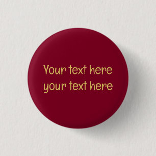 Burgundy Gold Beruflich Trendy Minimalistisch Text Button