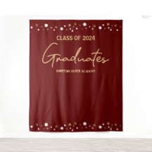 Burgundy Gold Class of 2024 Graduates Background