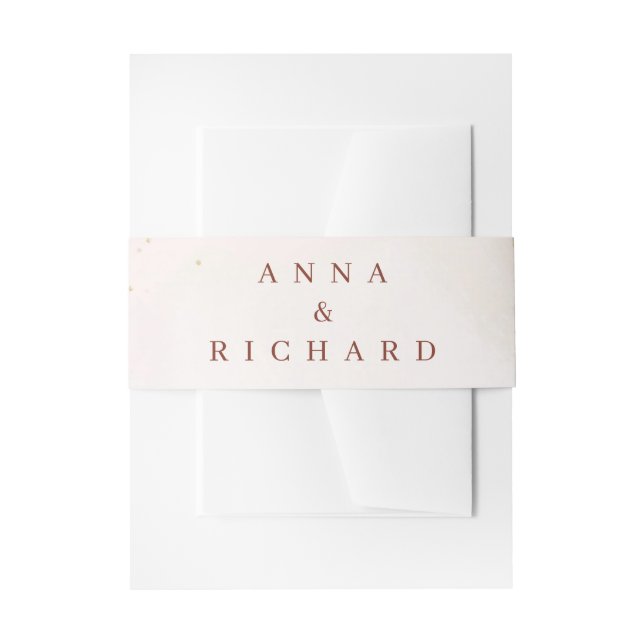 Burgundy & Gold Floral Wedding Invitation Einladungsbanderole (Vorderseite Beispiel)