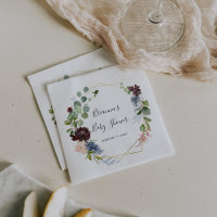 Burgundy Gold Geometric Baby Shower