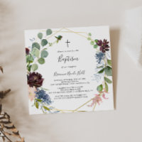 Burgundy Gold Geometric Baptism