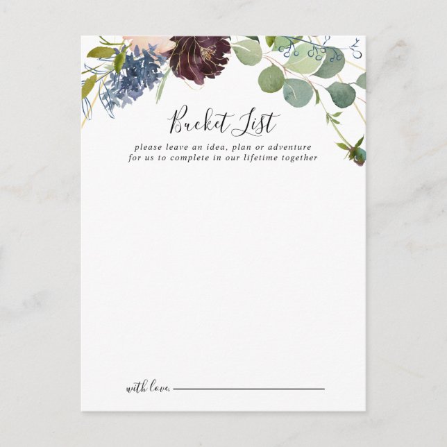Burgundy Gold Geometric Wedding Bucket List Cards Postkarte (Vorderseite)