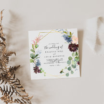 Burgundy Gold geometrisch zur Hochzeit von