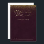 Burgundy Gold Glitzer Wedding Well wünscht Hinweiskarte<br><div class="desc">Diese burgundische Glitzer Hochzeit auch Wünsche Ratschlag Karte ist perfekt für eine rustikale Hochzeit. Das schlichte und stilvolle Design besticht durch klassische und extravagante Schrift-Typografie in Gold mit Glitzer im bordeauxfarbenen Hintergrund. Diese Karten sind ideal für Hochzeiten, Brautparty, Babydusche, Graduiertenfest u.v.m. Personalisieren Sie die Karten mit den Namen der Braut...</div>