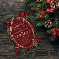 Burgundy Gold Poinsettia Ivy Weihnachten