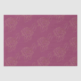 Burgundy Gold Rose Seidenpapier