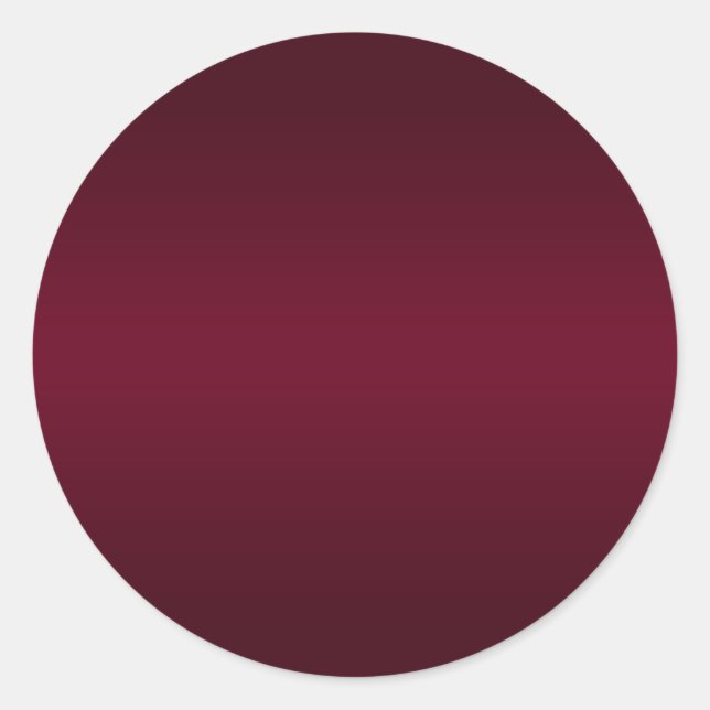 Burgundy Gradient Blank Runder Aufkleber (Vorderseite)