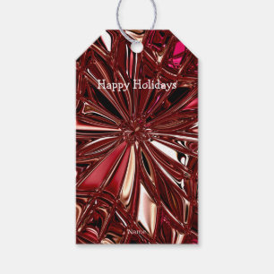 Burgundy Holiday-Geschenk-Tag Geschenkanhänger