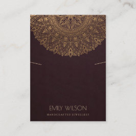 BURGUNDY IMITATS GOLD VERZIERT MANDALA NECKLACE DI VISITENKARTE