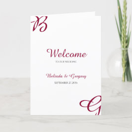 Burgundy Initials Herbstprogramm Hochzeit im Herbs Programm