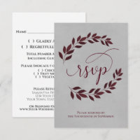 Burgundy Laurel Verlasse über die Hochzeit von Gra