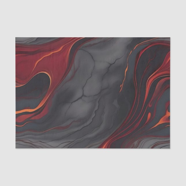 Burgundy Lava Marble Seidenpapier (Vorderseite)