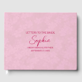 Burgundy Letters to Bride Keepake Notebook Gästebuch