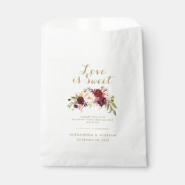 Burgundy Liebe ist eine süße Rustikale Hochzeit Geschenktütchen