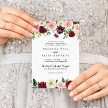 Burgundy Lila Spring Floral Traditionelle Hochzeit
