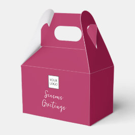 Burgundy Logo Text Promotional Business Packaging Geschenkschachtel
