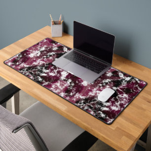 Burgundy Marble Abstrakt Schreibtischunterlage