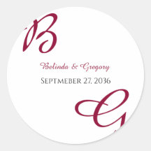 Burgundy Maroon Initials Herbst Hochzeit im Herbst