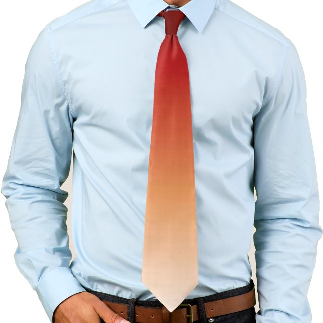 Burgundy Maroon Red Coral White Gradient Ombre Krawatte (Von Creator hochgeladen)