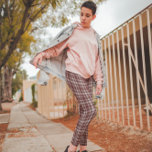Burgundy Marsala Kariert Leggings<br><div class="desc">Burgundy Marsala karierte Leggings</div>