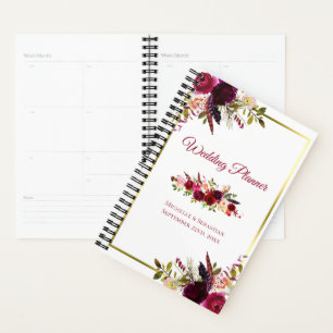 Burgundy Marsala Rustique Floral Chic Mariage
