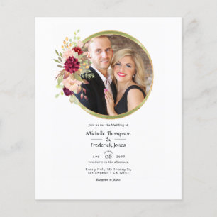 Burgundy-Marsala und Blush-Foto mit geometrischer  Flyer