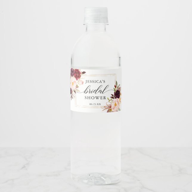 Burgundy Marsala Wasserflasche (Vorderseite)