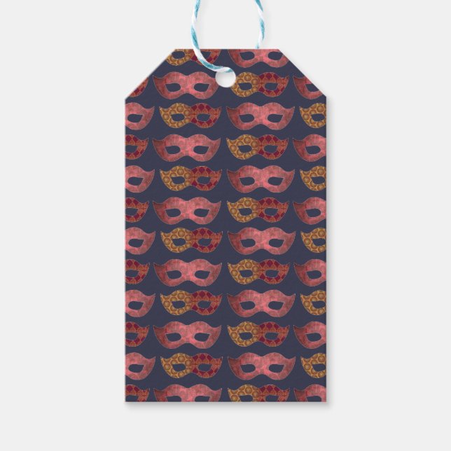 Burgundy Masks Geschenkanhänger (Vorderseite)