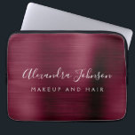 Burgundy Metallic - Monogram Business Beruflich Laptopschutzhülle<br><div class="desc">Moderne Burgundy Imitats Metallic Stainless elegante Monogram Werbe-Laptop-Bag oder Sleeve Werbe-Case (Promo). Dieser klassische berufliche Business-Computer-Fall kann so angepasst werden,  dass er Ihren mit Monogramm Namen und Ihre berufliche Position einbezieht.</div>