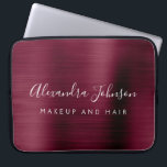 Burgundy Metallic - Monogram Business Beruflich Laptopschutzhülle<br><div class="desc">Moderne Burgundy Imitats Metallic Stainless elegante Monogram Werbe-Laptop-Bag oder Sleeve Werbe-Case (Promo). Dieser klassische berufliche Business-Computer-Fall kann so angepasst werden,  dass er Ihren mit Monogramm Namen und Ihre berufliche Position einbezieht.</div>